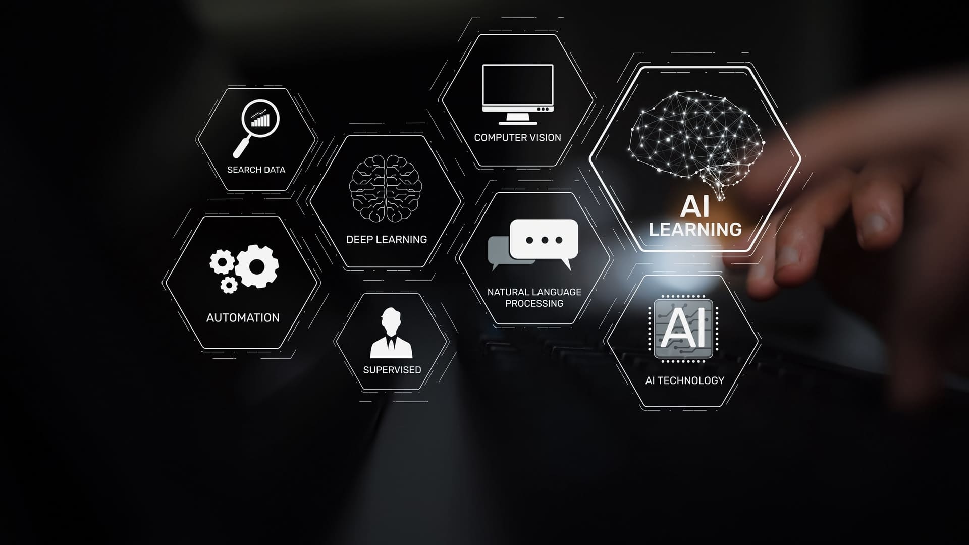 Interfaz gráfica sobre inteligencia artificial y automatización, áreas clave donde se aplican los lenguajes de programación más usados en la ingeniería de software moderna.